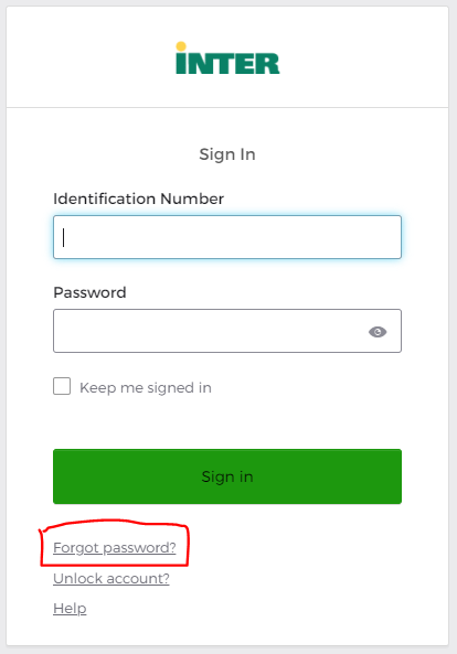 La imagen muestra el formulario de acceso Log In a Blackboard, indicando presionar Forgot password