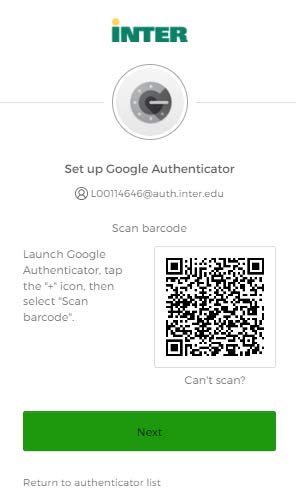 La imagen muestra ejemplo del QR code de Google Authenticator