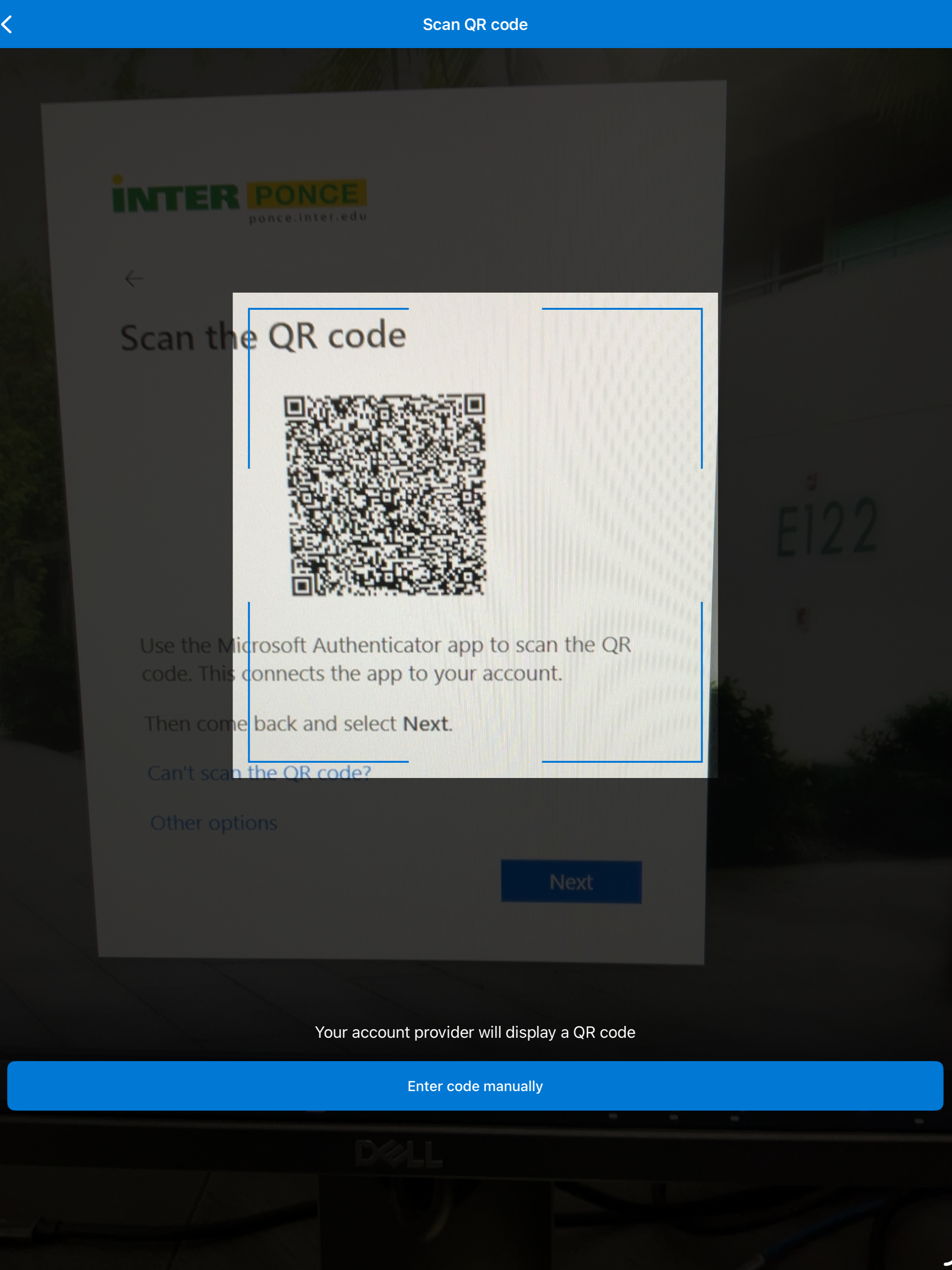 Escanéo de código QR en mediante la cámara del dispositivo