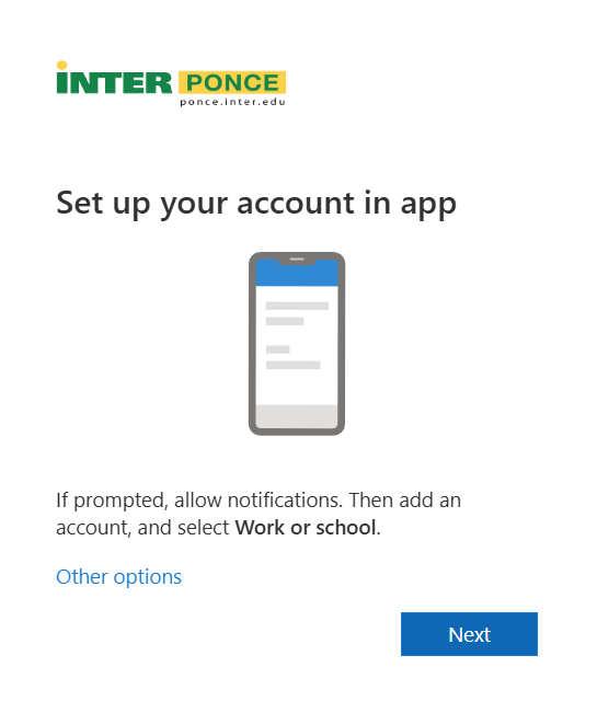 Configura tu cuenta en Microsoft Authenticator